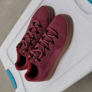 PUMA Men's Burgundy Suede Leather Shoes US Size 8.5